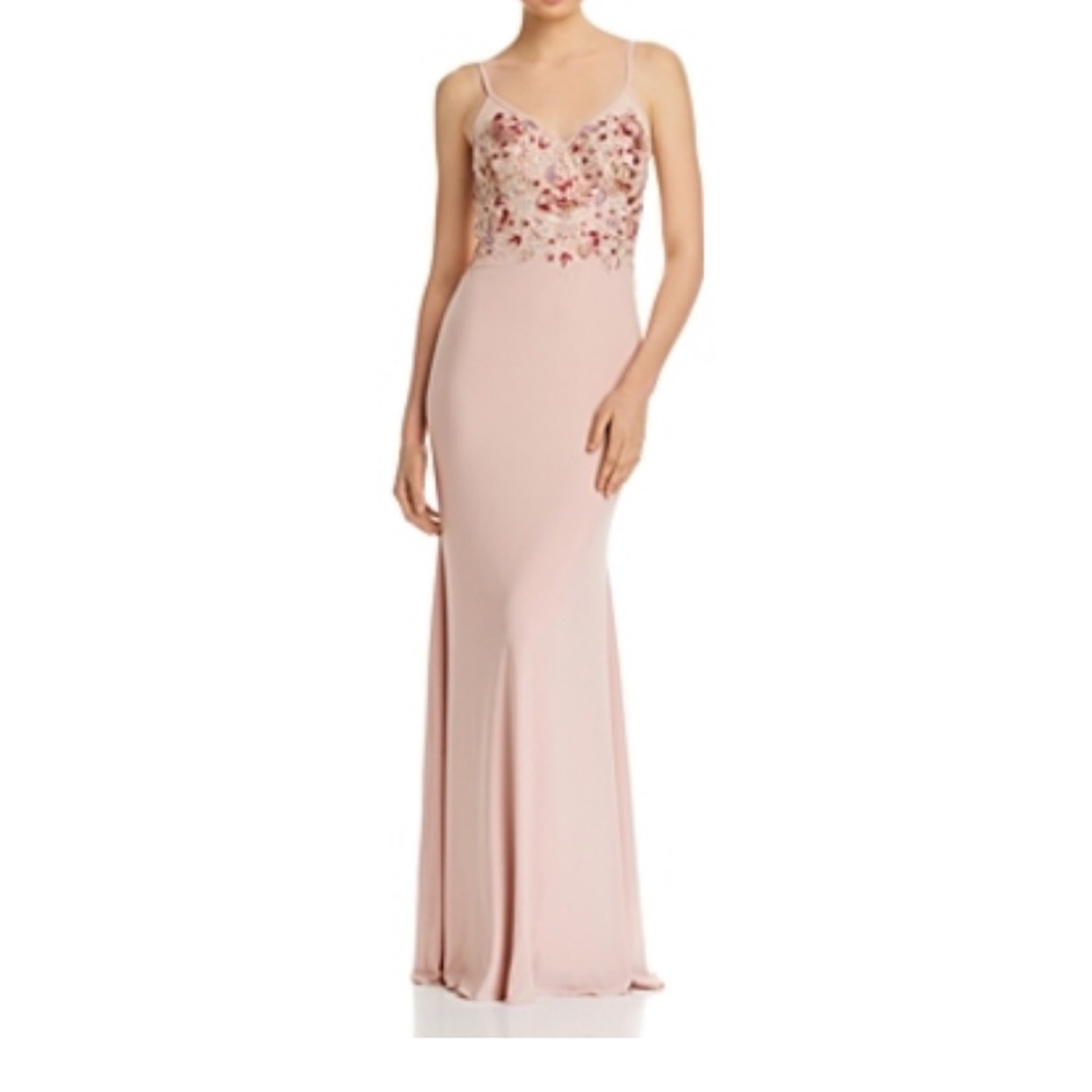 Long powder pink gown
